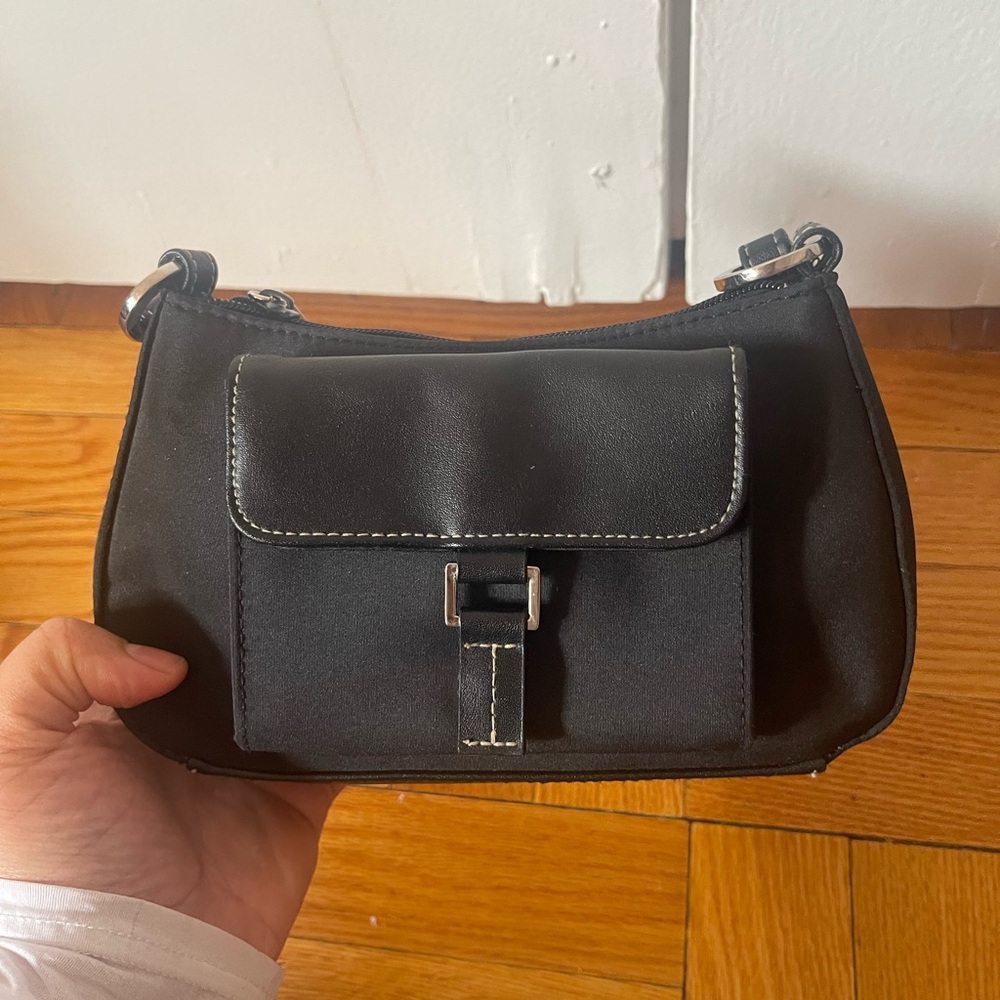 Vintage Y2K Frankie & Johnnie Black Mini Shoulder Bag - Picture 3 of 15